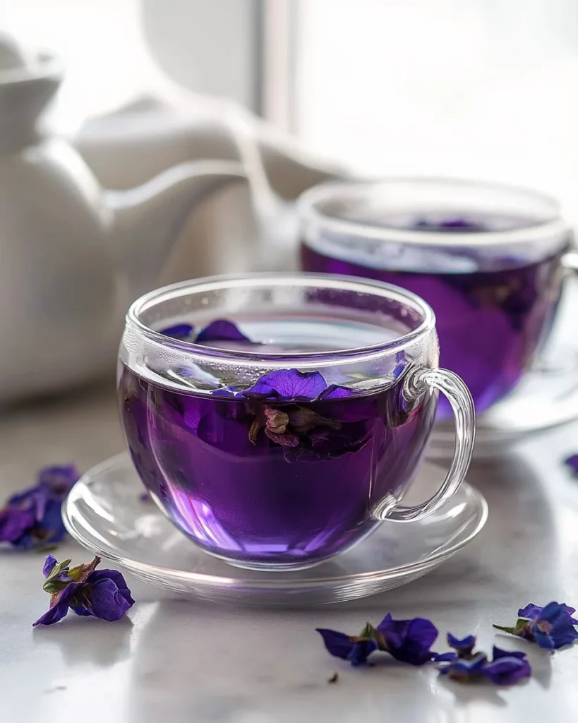 Brazilian Mounjaro Recipe – The Best 4-Ingredient Detox Drink 3 Brazilian Mounjaro recipe with butterfly pea flowers