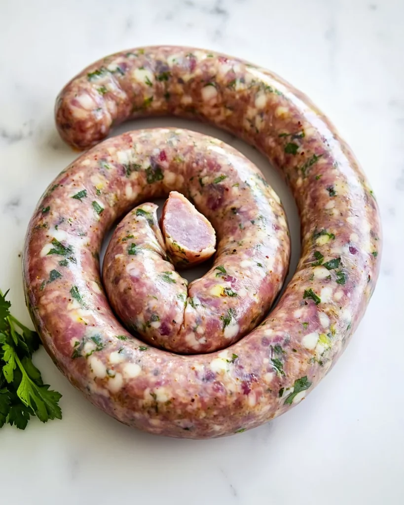 What is potato sausage freshly cooked on a cutting board