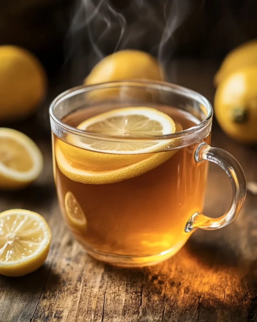 Costa Rica Tea – The Best Tropical Detox Drink Ever 3 Costa Rica tea in a mug with ginger, pineapple, and lemon