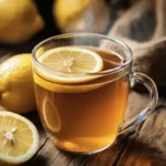 Costa Rica Tea – The Best Tropical Detox Drink Ever 4 Costa Rica tea in a mug with ginger, pineapple, and lemon