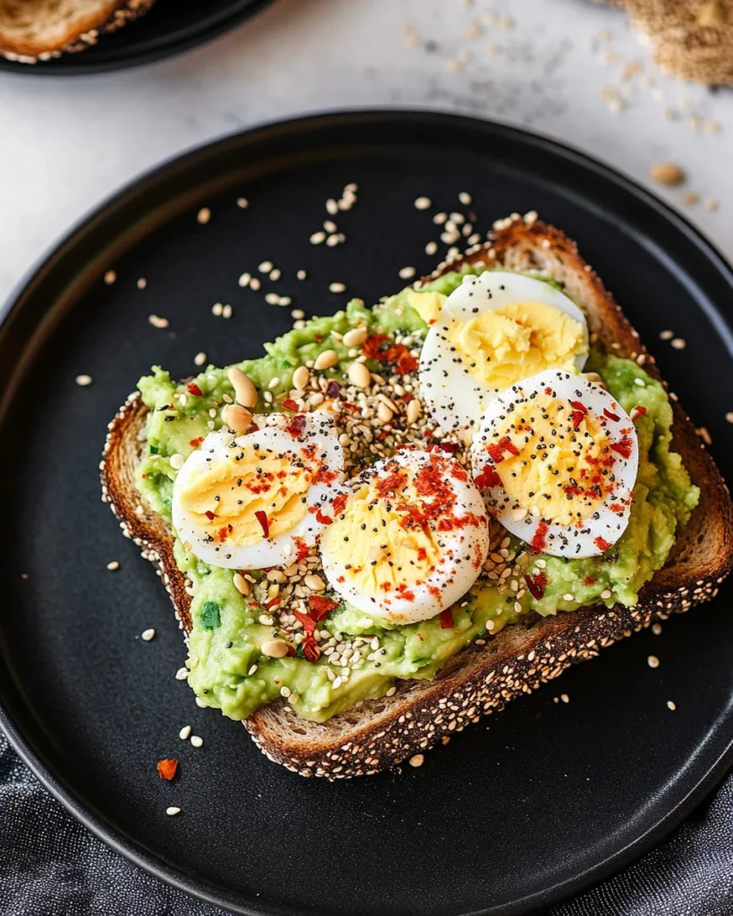 Grated Egg Avocado Toast – The Best 2025 Breakfast Trend You’ll Love 5 Grated egg avocado toast on sourdough with hot honey