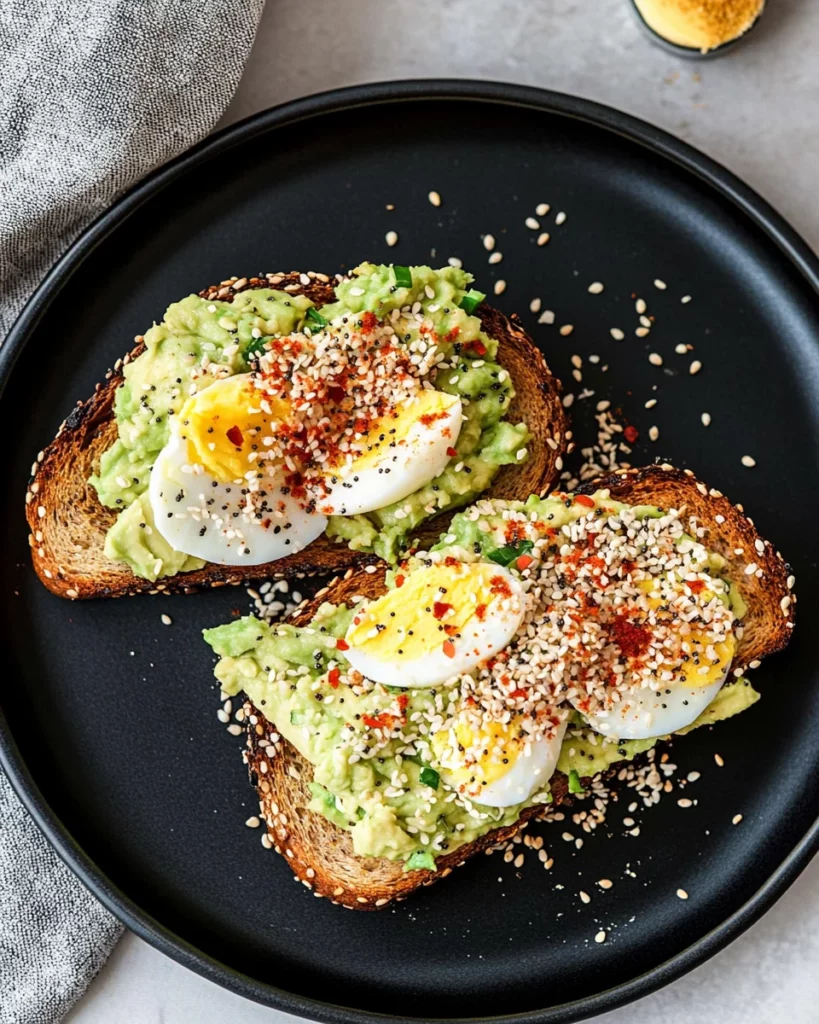 Grated Egg Avocado Toast – The Best 2025 Breakfast Trend You’ll Love 4 Grated egg avocado toast on sourdough with hot honey