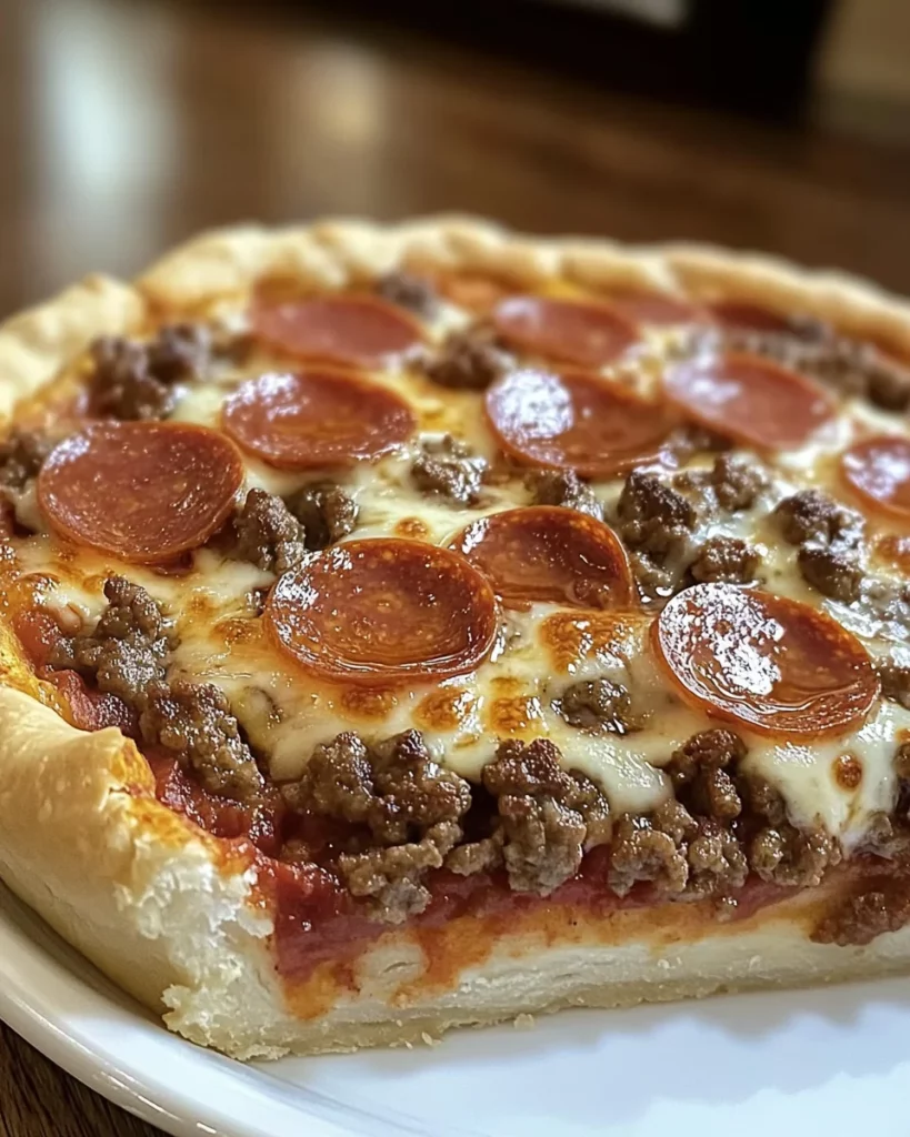 Hamburger Pizza Pie Recipe 5 hamburger pizza pie fresh from oven