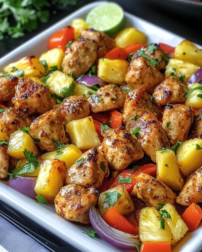 Hawaiian Chicken Sheet Pan Recipe – The Best Easy Dinner 3 hawaiian chicken sheet pan recipe with pineapple and peppers