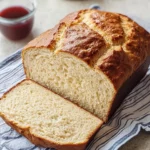 high protein bread made with Greek yogurt on cutting board