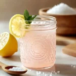 Himalayan pink salt trick detox drink close-up