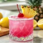 Malibu Barbie cocktail showing grenadine gradient