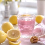 Pink Salt Trick Recipe 4 Pink Salt Trick Recipe in a glass with lemon and honey