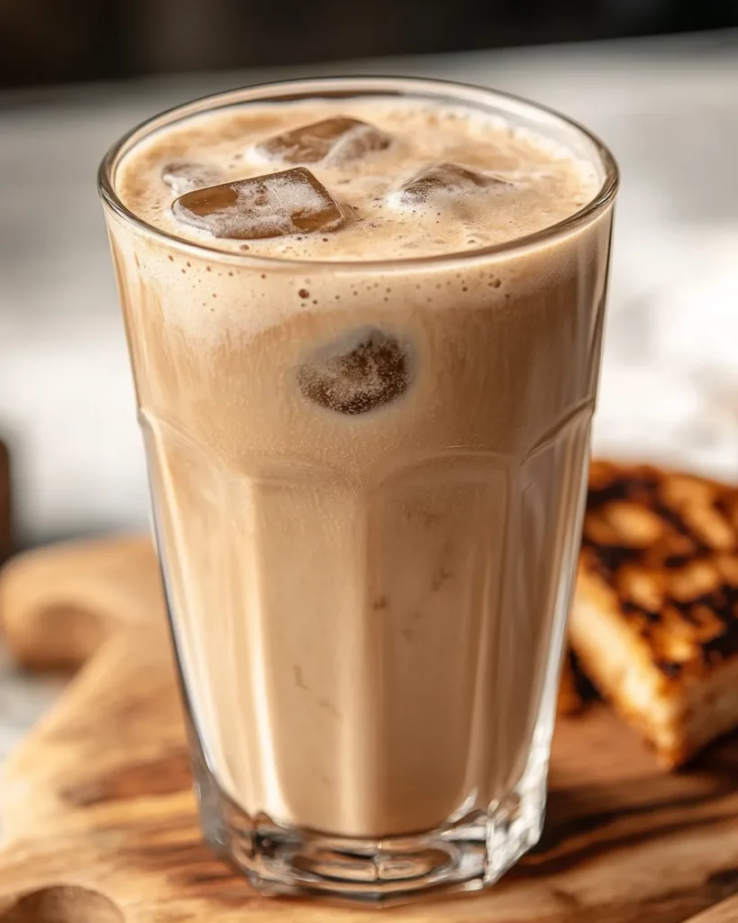 Vegan Cold Coffee – The Best 1-Ingredient Creamy Recipe to Try 3 Vegan Cold Coffee in a glass with ice and froth