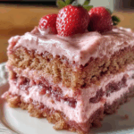 Strawberry Honey Bun Cake – The Best Swirled Strawberry Dessert 4 Strawberry honey bun cake with glaze and cinnamon swirls