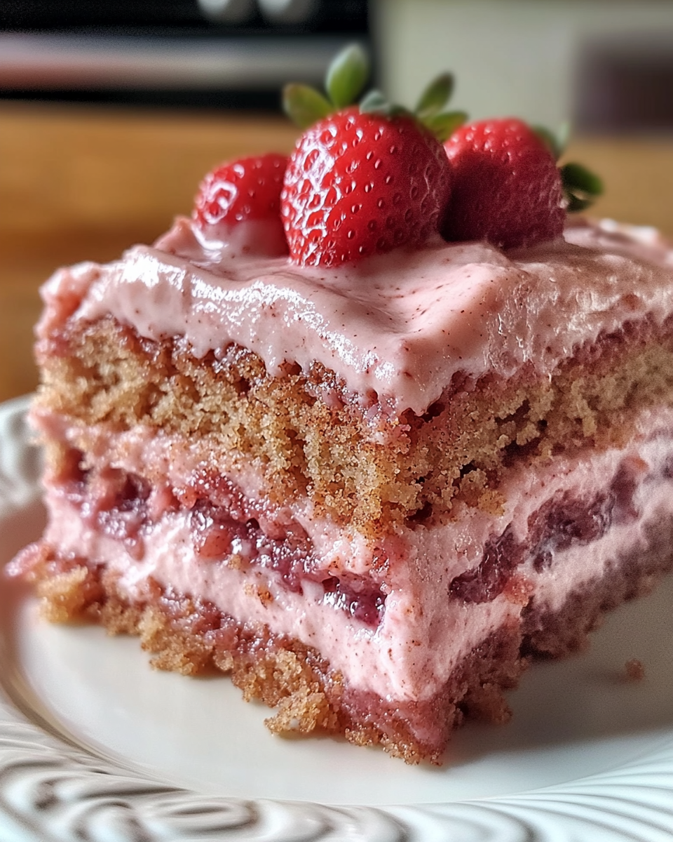 Strawberry Honey Bun Cake – The Best Swirled Strawberry Dessert