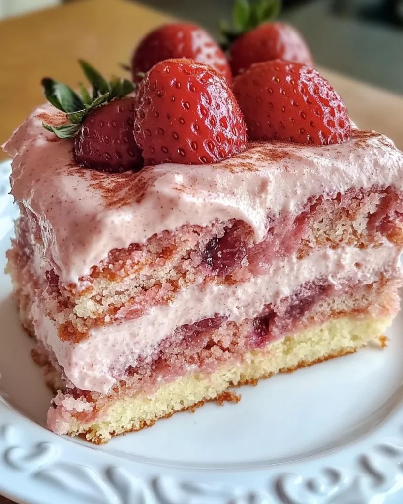 Strawberry Honey Bun Cake – The Best Swirled Strawberry Dessert 3 Strawberry honey bun cake with glaze and cinnamon swirls