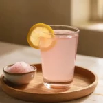 viral pink salt recipe detox drink in mason jar