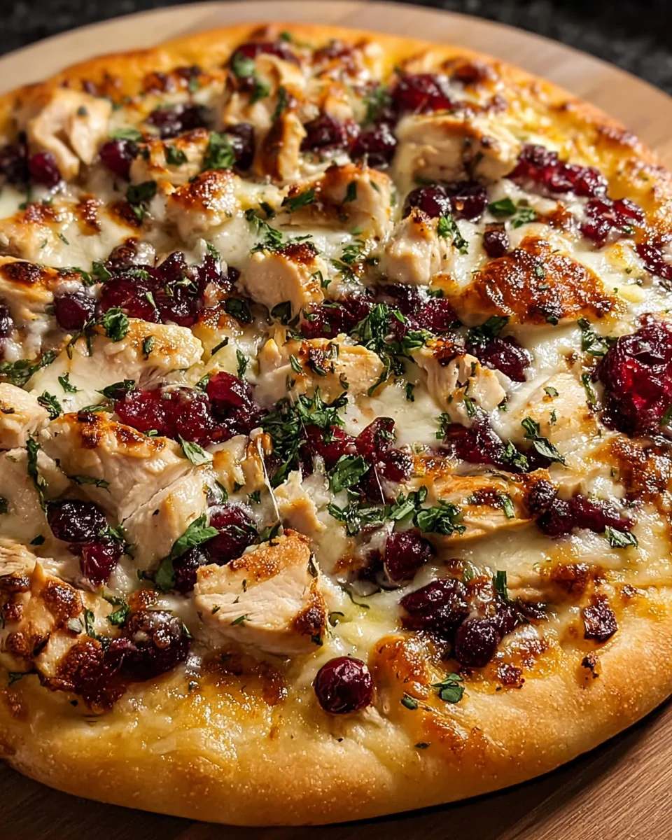 Cranberry Chicken & Brie Pizza Recipe