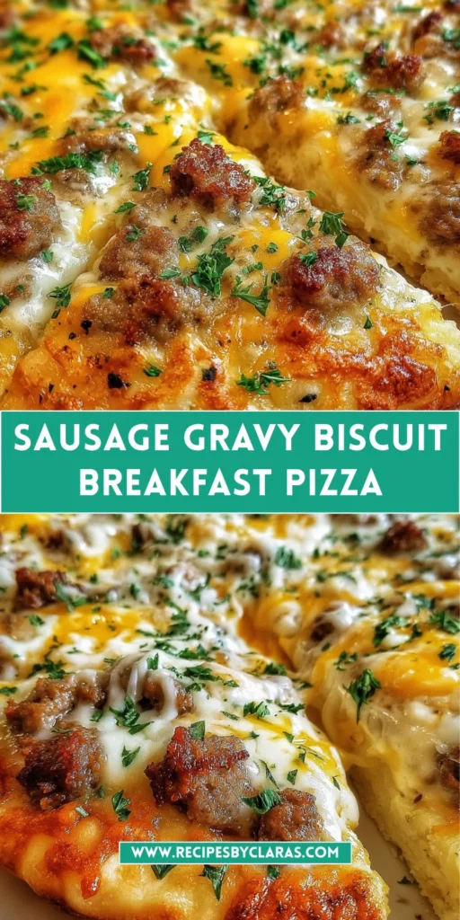 Sausage Gravy Biscuit Breakfast Pizza 7 Sausage Gravy Biscuit Breakfast Pizza