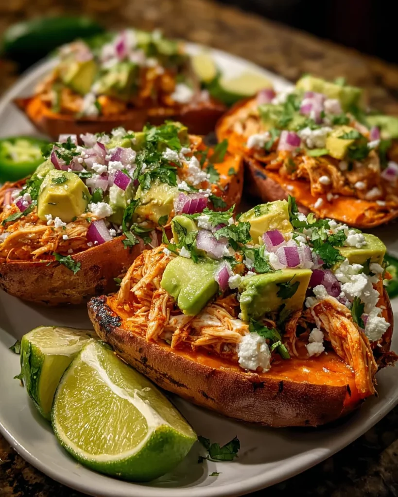 Chicken Avocado Stuffed Sweet Potatoes 4 Chicken Avocado Stuffed Sweet Potatoes