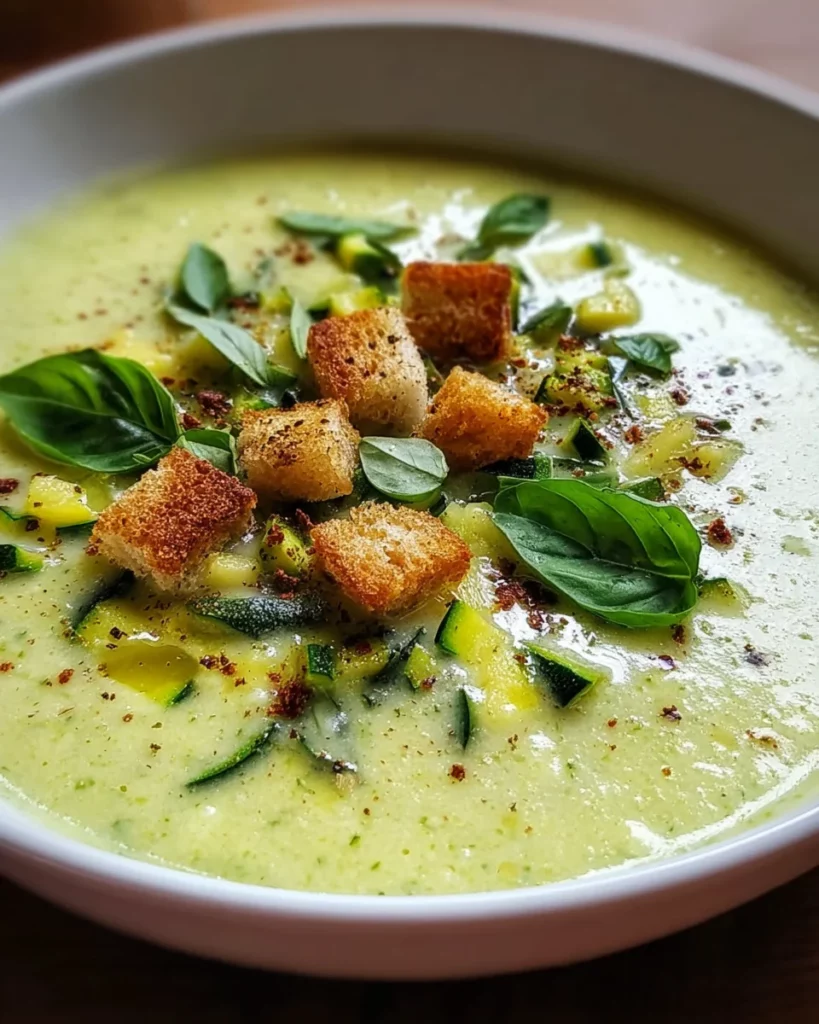 Creamy Zucchini Basil Soup 4 Creamy Zucchini Basil Soup