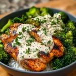 Grilled Chicken & Broccoli Bowls with Creamy Garlic Sauce 5 Grilled Chicken & Broccoli Bowls with Creamy Garlic Sauce
