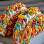 Fruity Pebbles Cheesecake Tacos 5 Fruity Pebbles Cheesecake Tacos