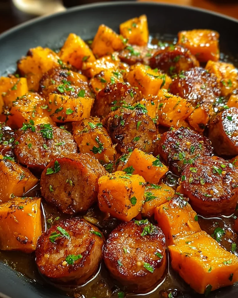 Sausage and Sweet Potatoes with Honey Garlic Sauce 4 codinofouad httpss.mj .runKSelcbb4mM4 realistic Close up amate e274a38c 274c 414e 8b91 d7e2761942d9 1