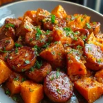 Sausage and Sweet Potatoes with Honey Garlic Sauce 5 Sausage and Sweet Potatoes with Honey Garlic Sauce
