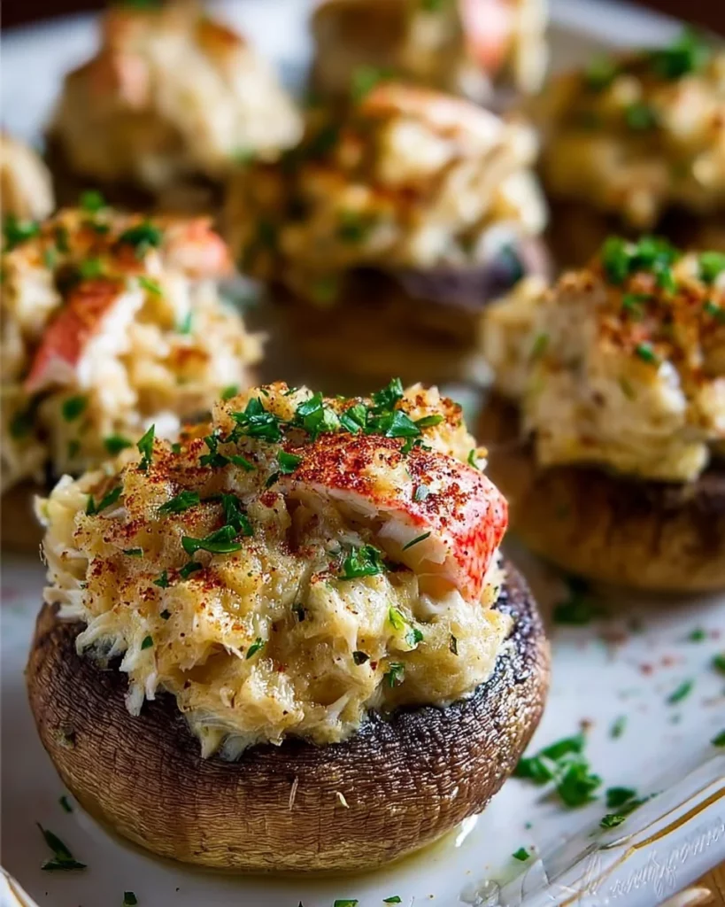 Crab Stuffed Mushrooms Recipe 4 codinofouad httpss.mj .runODt5spxkxh4 realistic Close up amate e0bff3cd 8434 4544 88da c5b44a8021c0 3