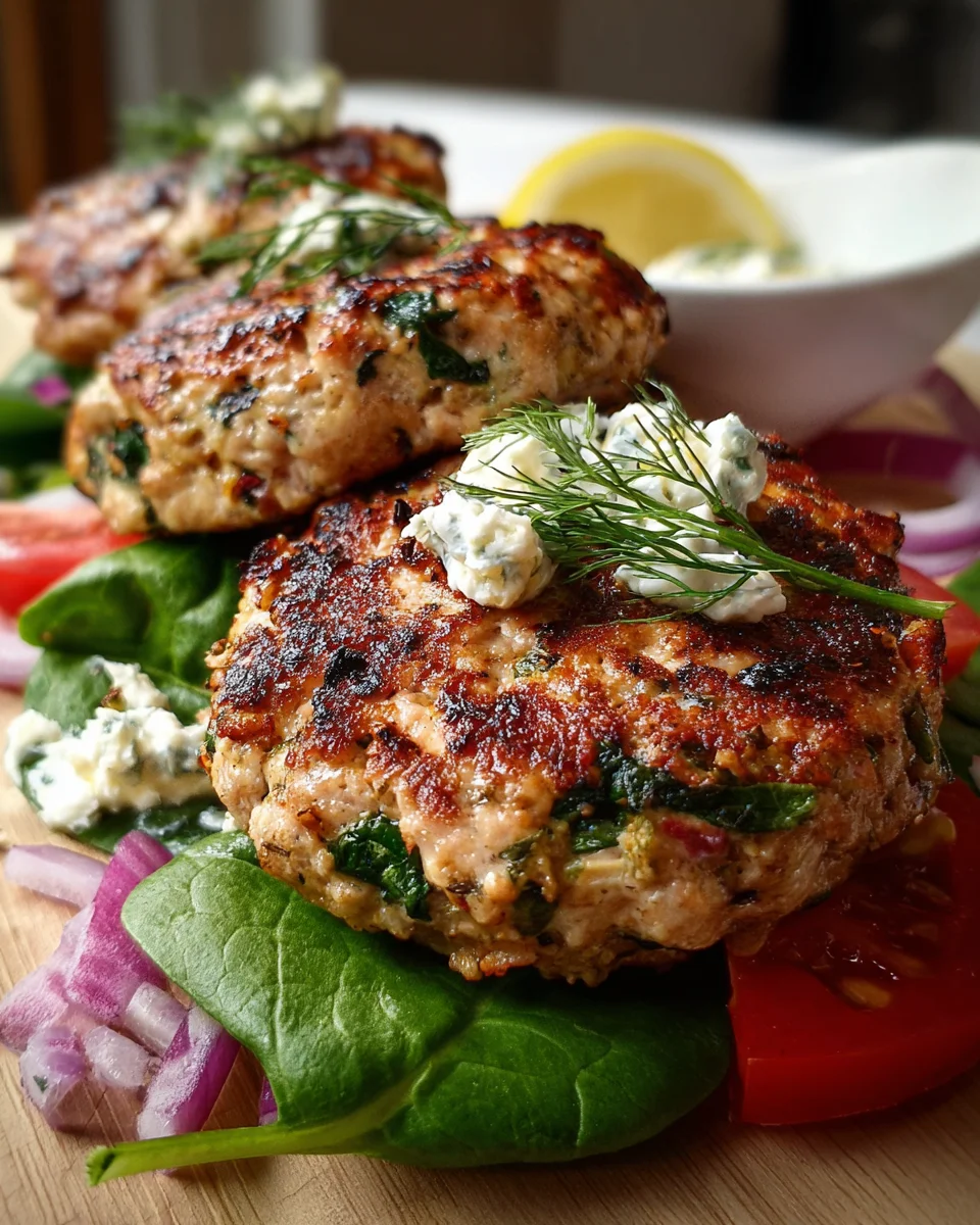 Greek Chicken Burgers