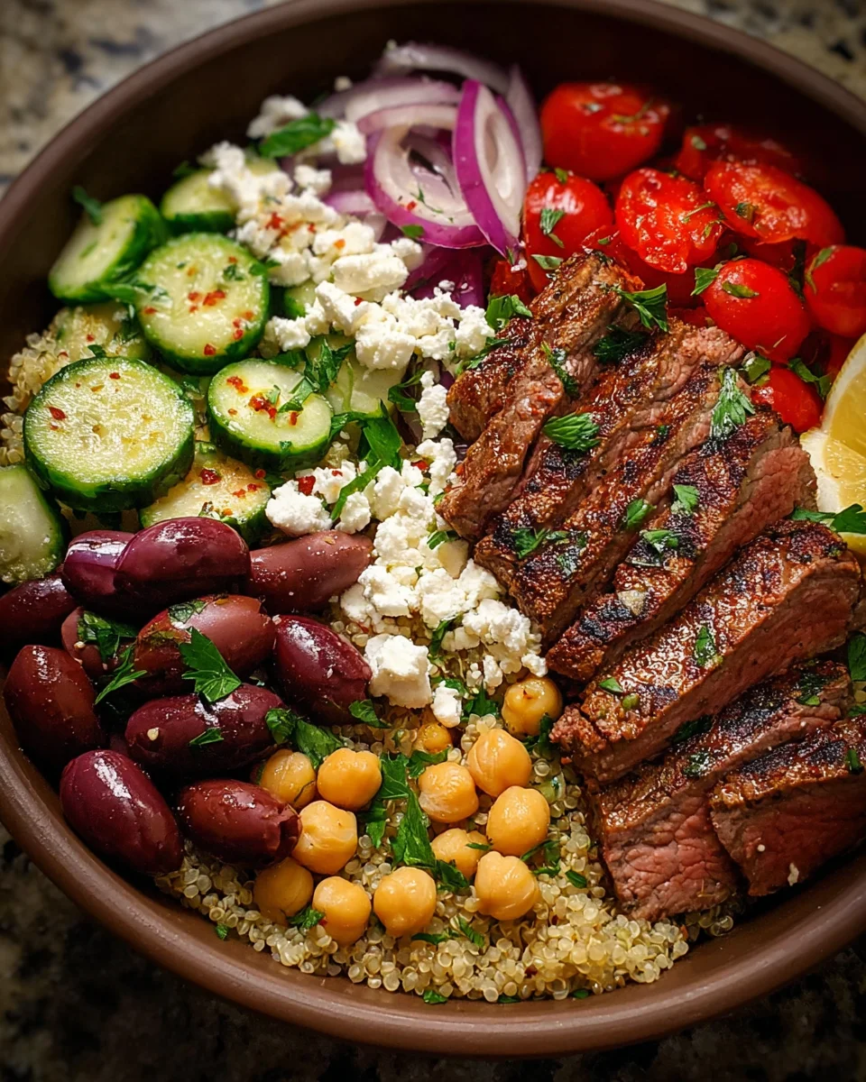 Mediterranean Steak Bowls Dinner: A Flavorful Delight!
