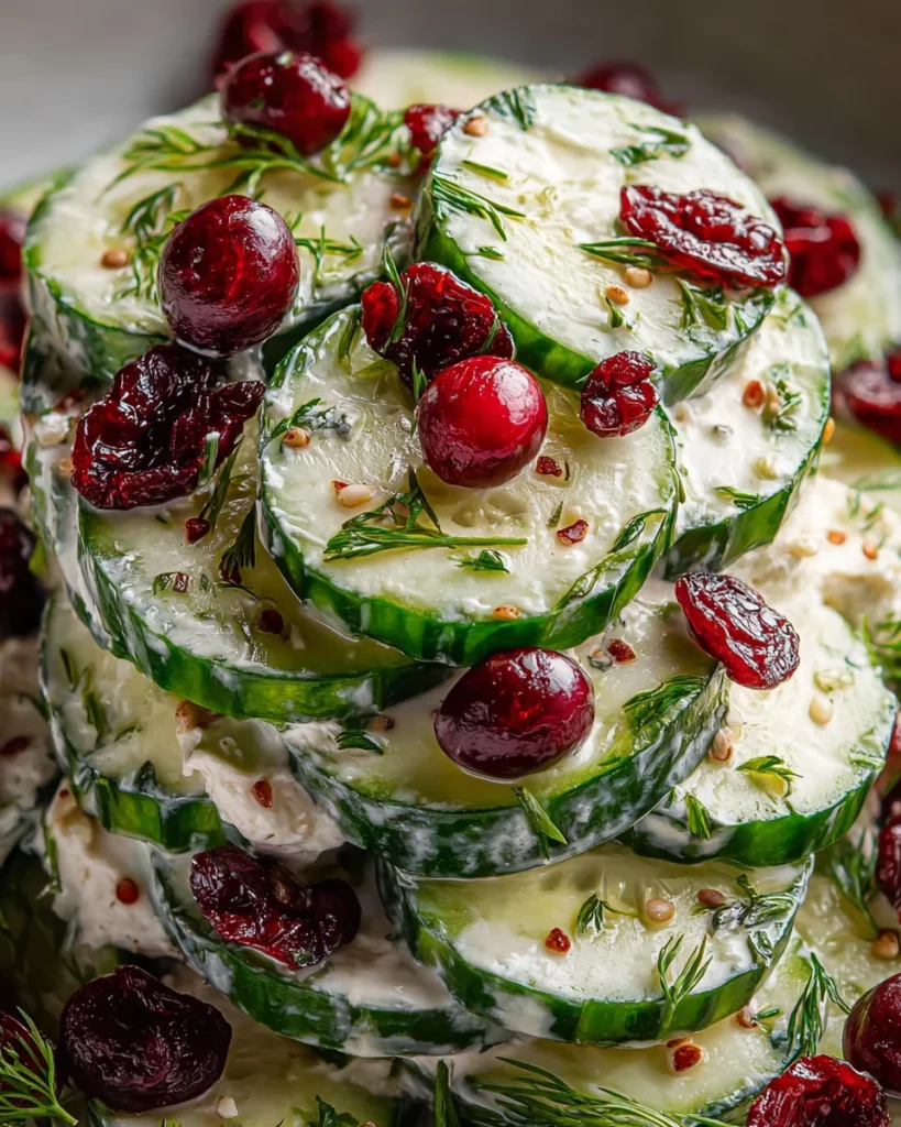 Cucumber Holiday Salad Cranberries 4 Cucumber Holiday Salad Cranberries