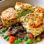 Beef and Herbed Biscuit Pot Pie 5 Beef and Herbed Biscuit Pot Pie