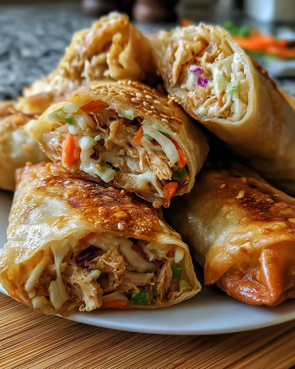 Chicken Coleslaw Egg Rolls