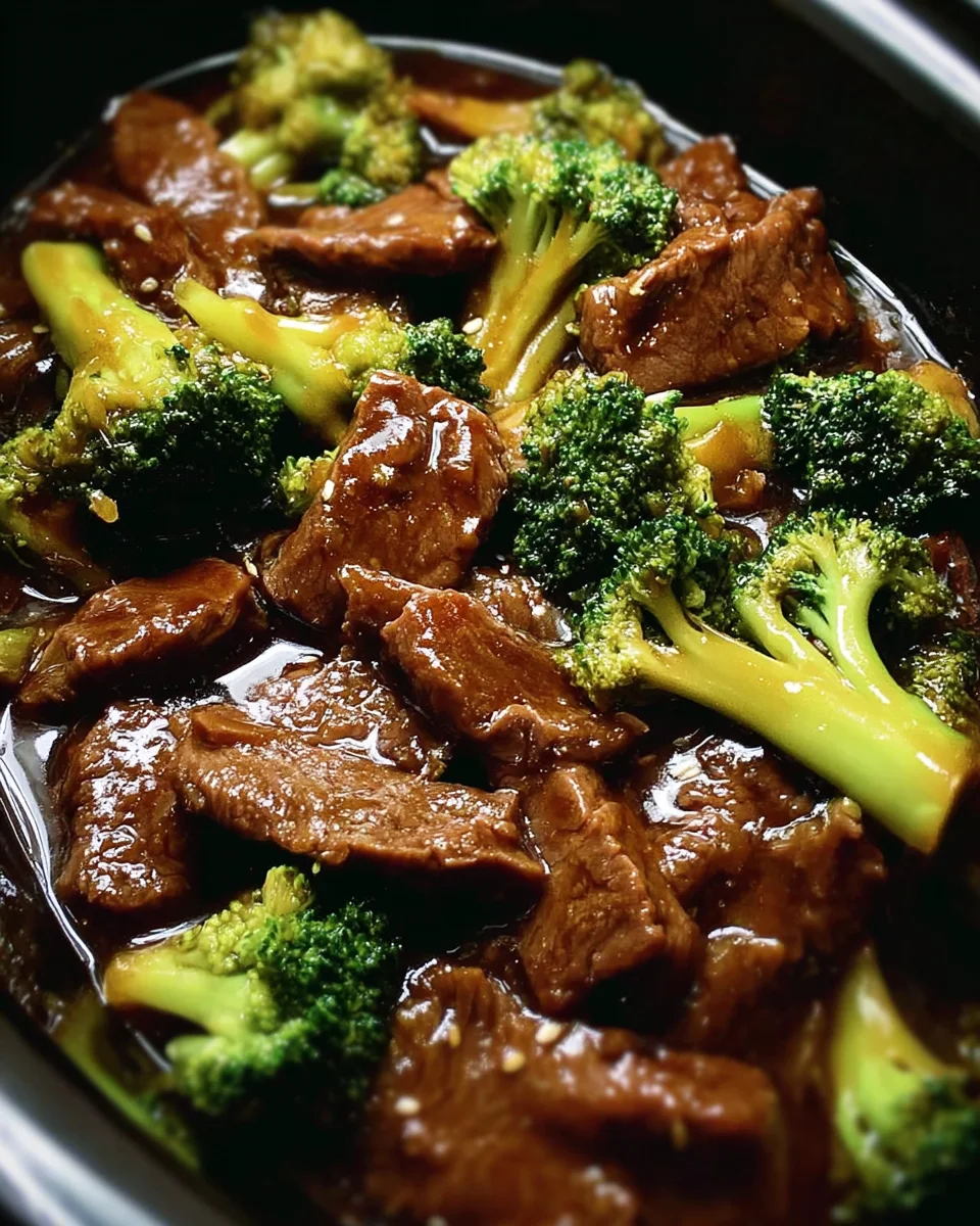 Savory Crock Pot Beef and Broccoli