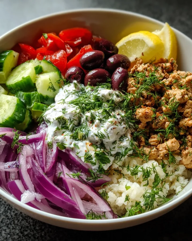 Healthy Greek Ground Chicken Bowls that Delight Your Tastebuds! 4 Healthy Greek Ground Chicken Bowls that Delight Your Tastebuds!