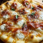 White Pizza with Prosciutto & Hot Honey 5 White Pizza with Prosciutto & Hot Honey