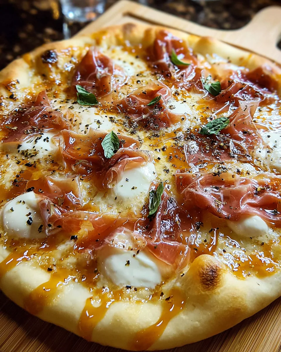 White Pizza with Prosciutto & Hot Honey