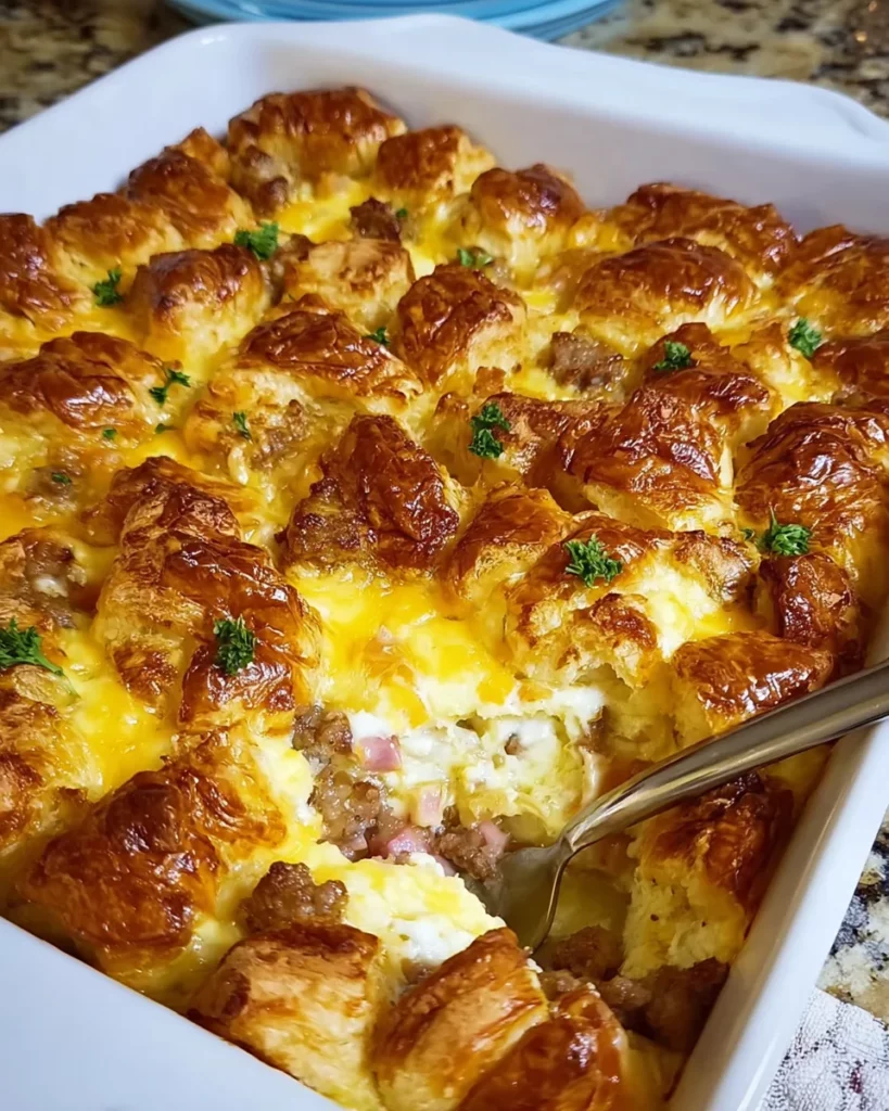 Overnight Croissant Breakfast Casserole 4 codinofouad httpss.mj .runpQjWoab16bg realistic Close up amate aef338d4 039f 4f7e b353 77deafd2b555 1