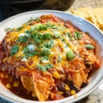 Crockpot Chicken Enchilada Casserole 5 Crockpot Chicken Enchilada Casserole