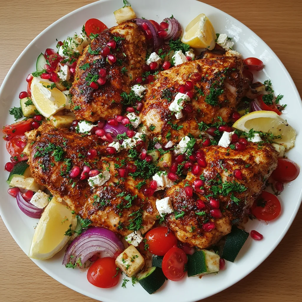 One-Pan Chicken Feta Pomegranate 4 One-Pan Chicken Feta Pomegranate