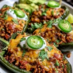 Taco-Stuffed Poblano Peppers: A Flavorful Delight! 2 Taco-Stuffed Poblano Peppers: A Flavorful Delight!