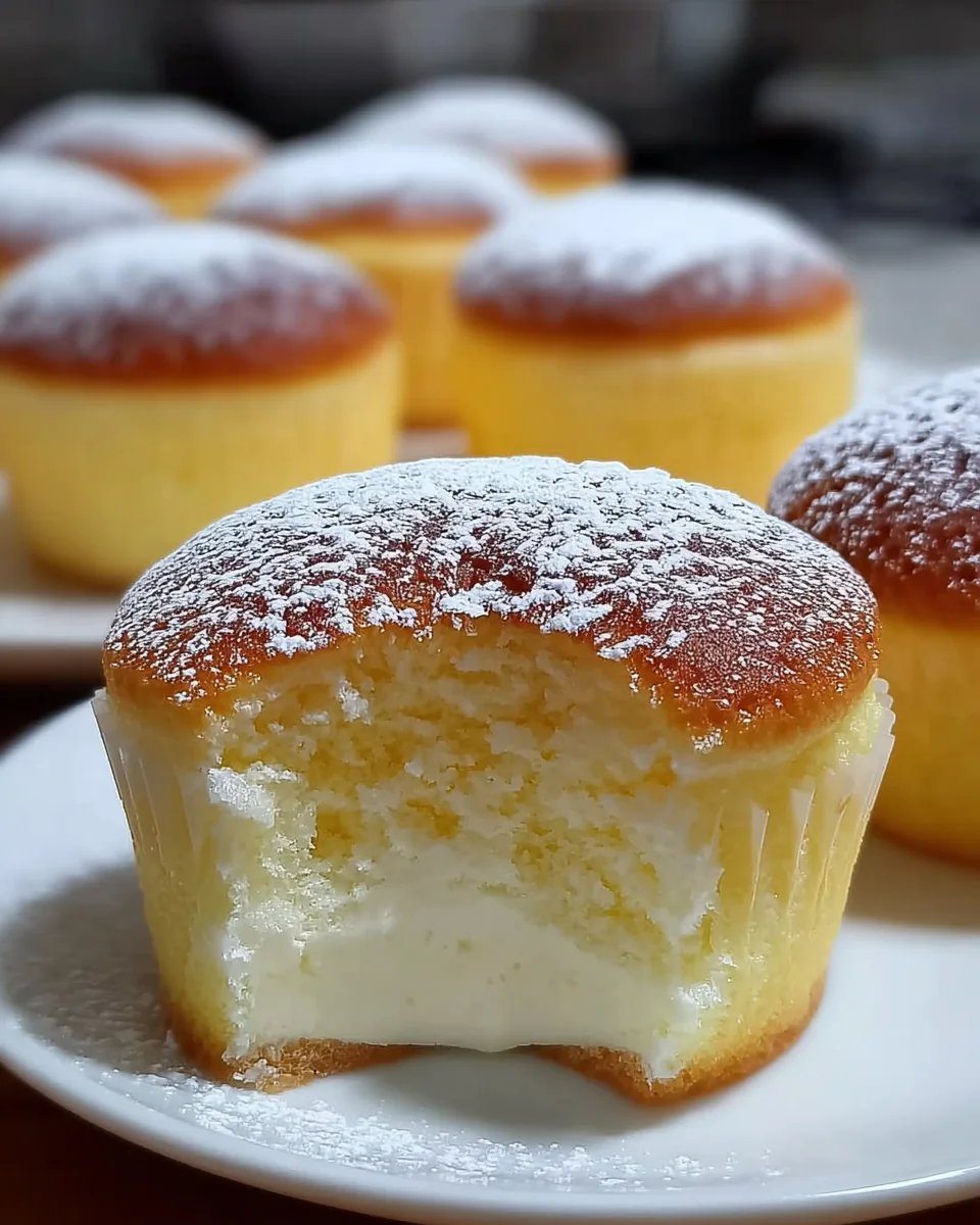 Fluffy Japanese Cotton Cheesecake Cupcakes you’ll love!