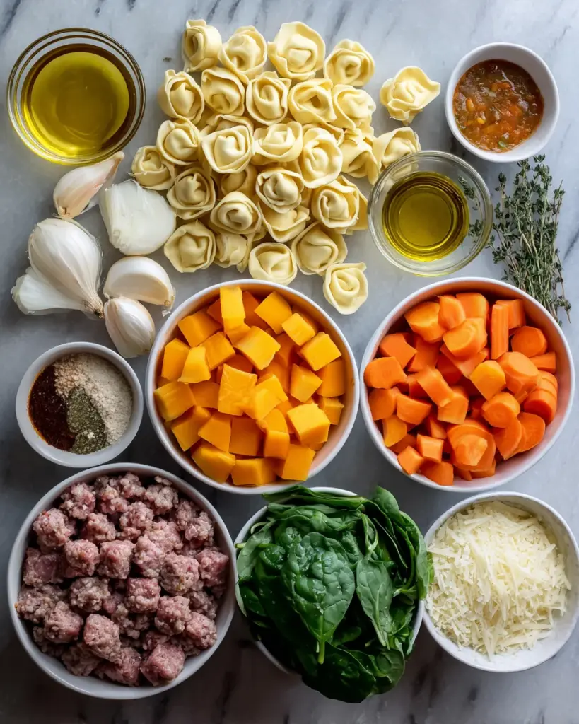 Autumn Tortellini Soup with Sausage 6 Autumn Tortellini Soup with Sausage