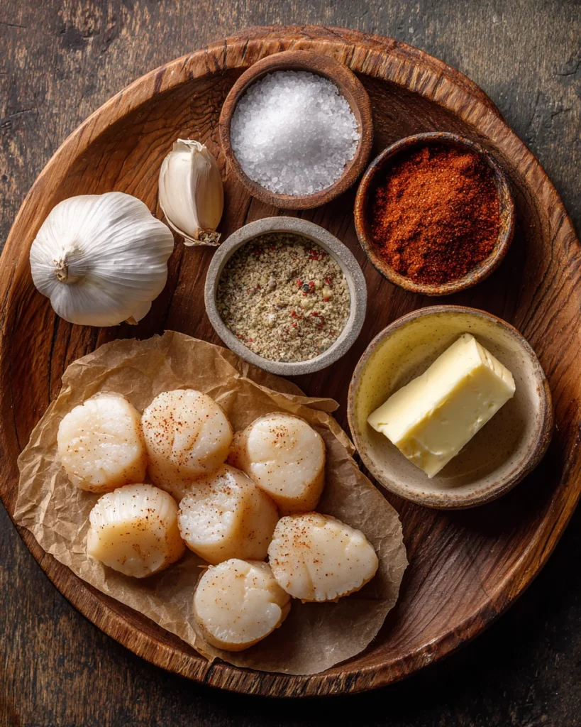 Seared Scallops Spicy Cajun Cream: A Flavorful Delight! 4 codinofouad A photo of the ingredients 1 pound large sea scal 66503518 b4cb 4cc2 802c 7b4d9a764836 2