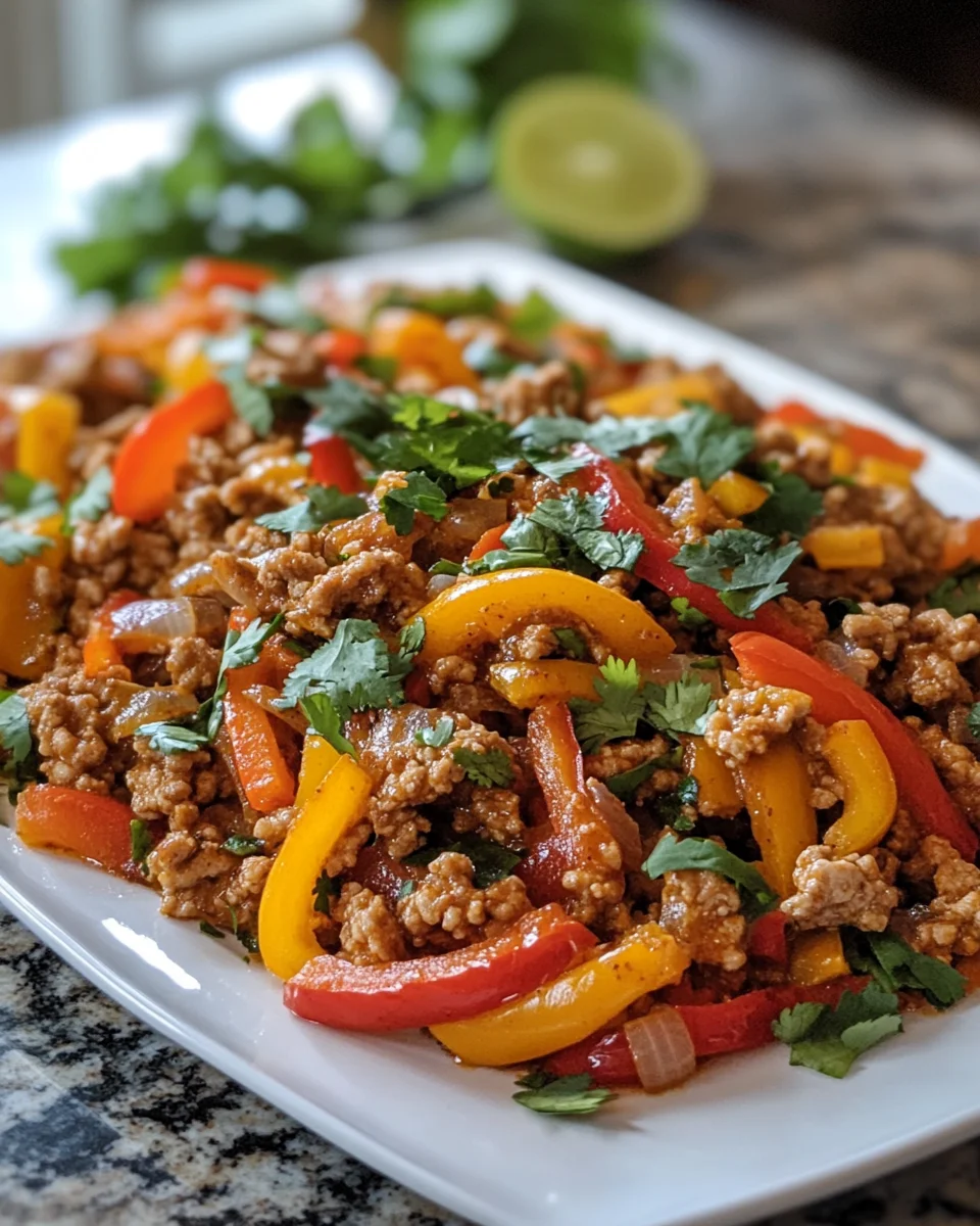 Ground turkey and peppers: A quick, tasty delight!