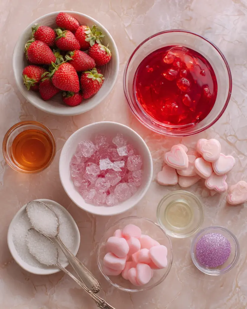 Love Potion Shots: Irresistibly Sweet & Sparkly! 6 codinofouad flat lay of fresh ingredients for 1 3 oz box stra a2bfcc23 cee8 44b2 a97f 604ff233a803 0