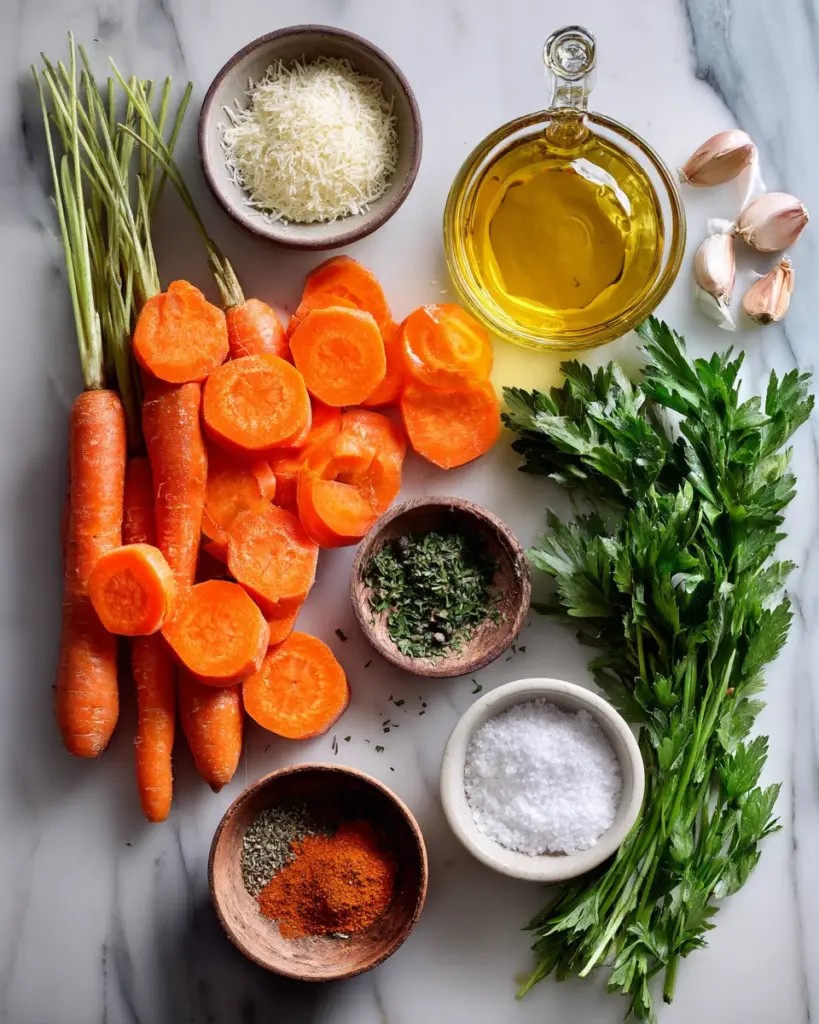Smashed Carrots: Elevate Dinner with This Flavorful Dish! 6 codinofouad flat lay of fresh ingredients for 1 lb carrots pe 25a92814 c058 48d0 b8d6 ae90304b4acc 3