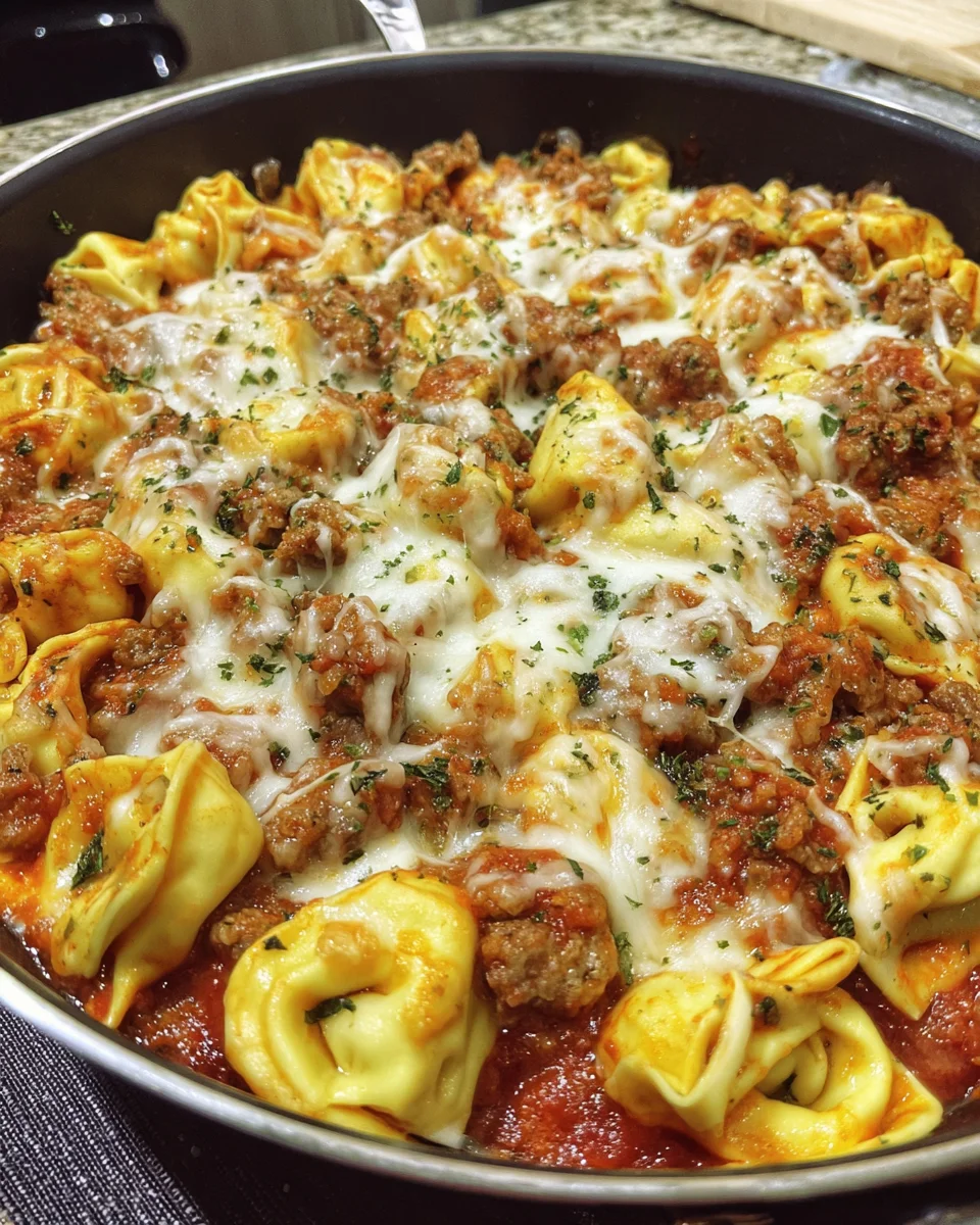 Cheesy Sausage Tortellini Bake: A Comforting Delight!