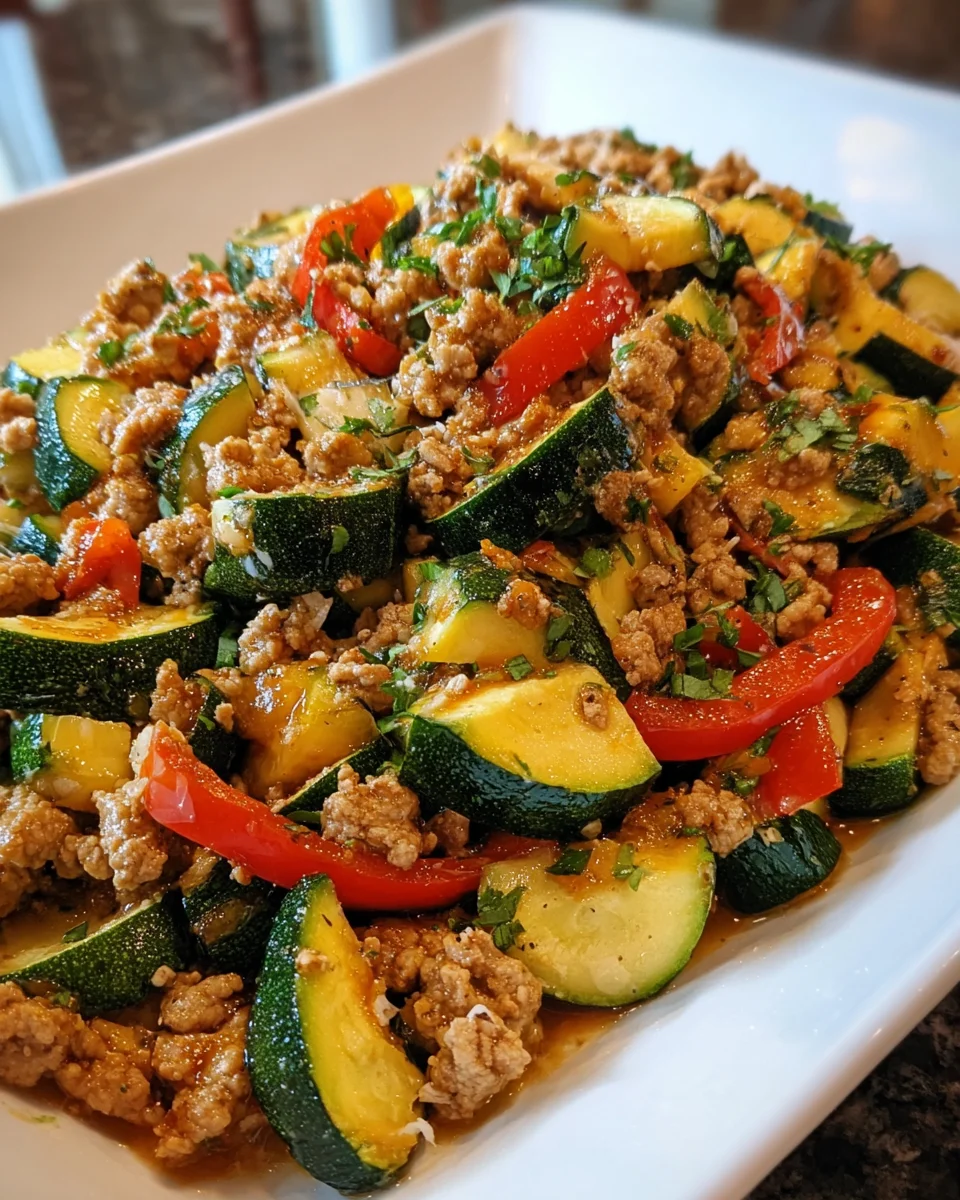 Ground Turkey and Zucchini Skillet