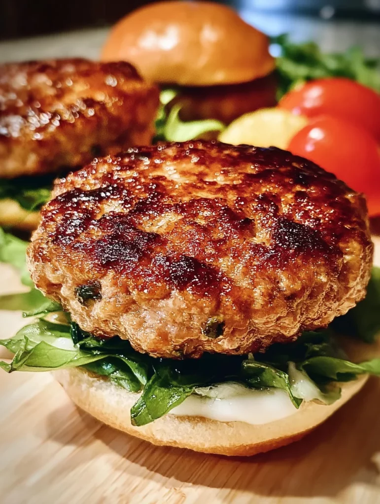 Juicy Ground Turkey Burgers 7 codinofouad httpss.mj .runDSZvEfYh0Nk realistic Close up amate 0391bbd8 a3f6 44d9 92db d10766132b2f 1