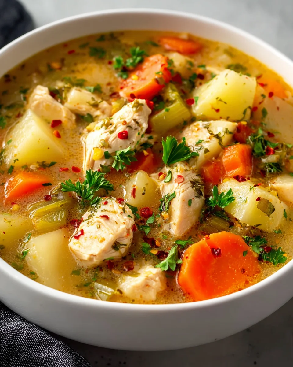 Comforting Chicken Soup with Potatoes