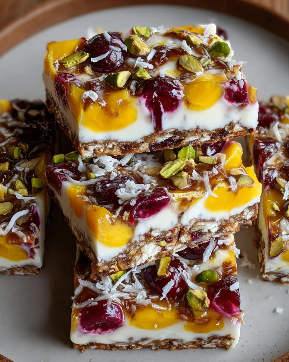 Cherry Coded Sunrise Yogurt Bark